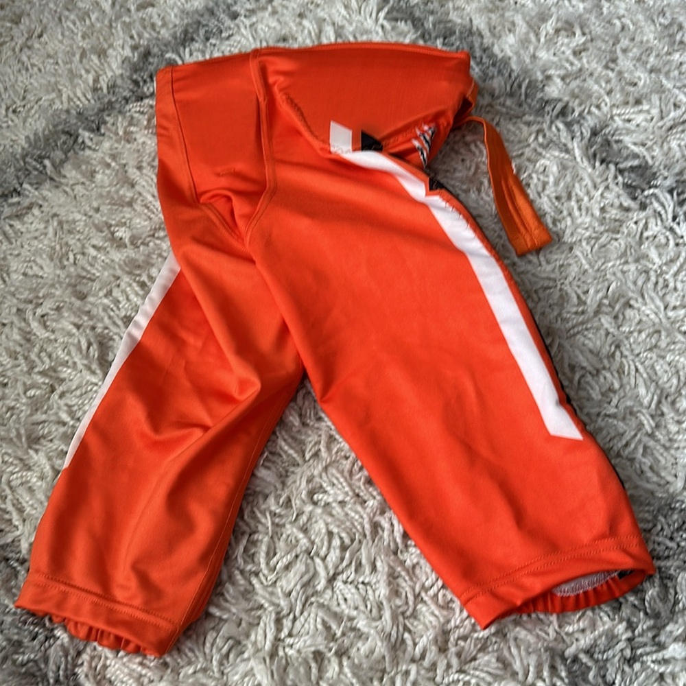 Football Padded Pants Orange Youth Medium - Picture 4 of 6